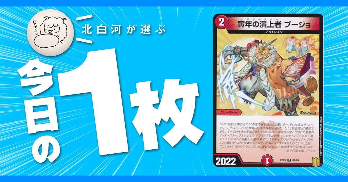 【北白河の今日の一枚】vol.70《寅年の演上者 プージョ》年末年始（二週目）