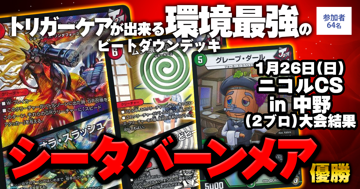 【優勝シータバーンメア】第7回ニコルCS(2ブロック）